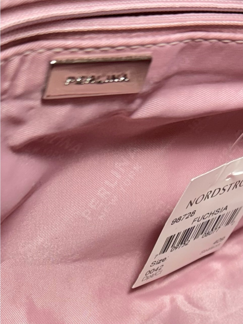 Perlina Vintage Y2K Multi-Pocket Fushia Pink Leather Shoulder Bag NWT - Picture 11 of 16